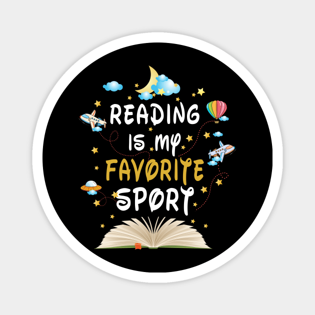 Reading Is My Favorite Sport Book lovers Magnet by torifd1rosie